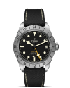 Tudor Black Bay Pro 39 mm steel case, Hybrid rubber and leather strap (horloges)
